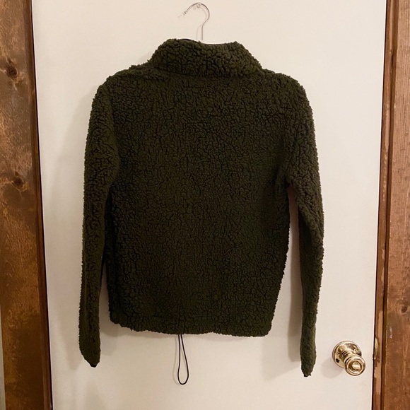☼ Olive quarter-zip Sherpa - Picture 3 of 7